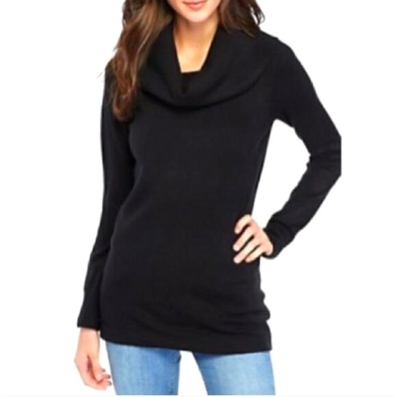 French Connection Black Cowl Neck Tunic Sweater Size Small - Picture 1 of 8